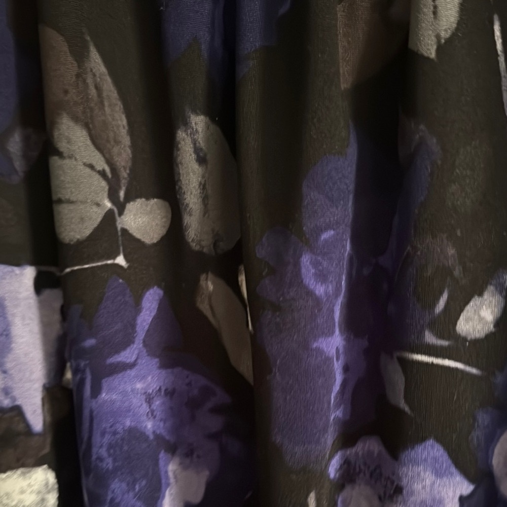 Maurices Purple and Black Ruffled Sleeveless Blouse - Picture 2 of 5